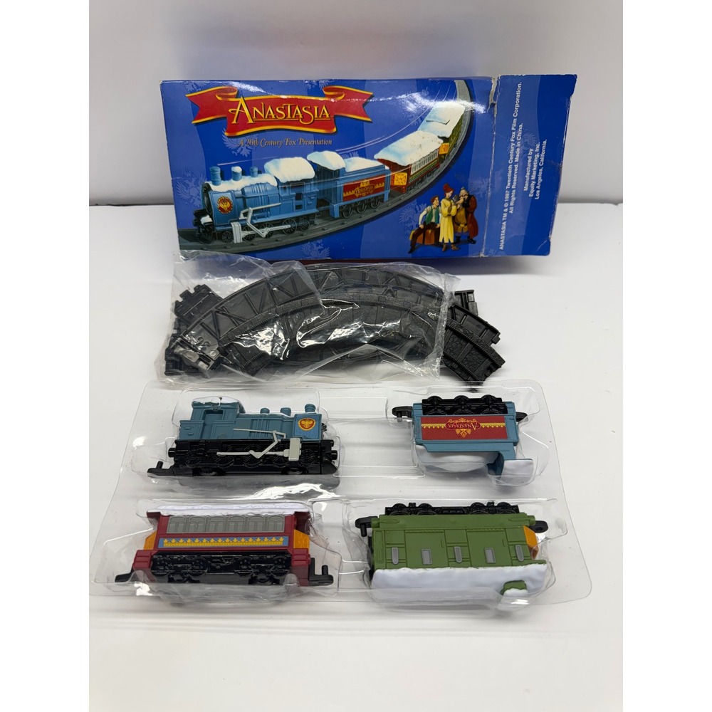 Vintage 1997 Anastasia Movie Train Set Equity Marketing 20th Century Fox 4-Piece